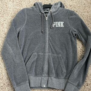 VS PINK gray sequin sweatshirt
